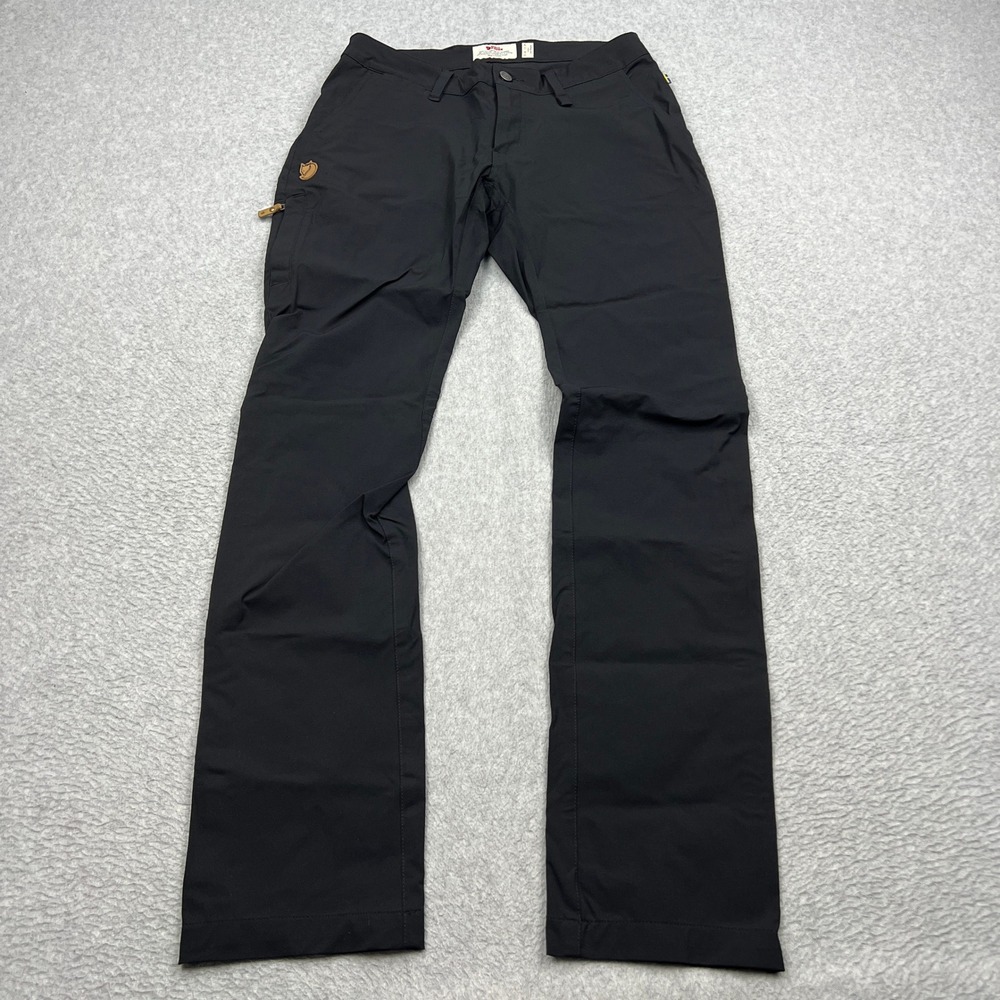 Fjallraven Abisko Stretch Trousers Womens 29 Black Straight Hiking Pants 89812
